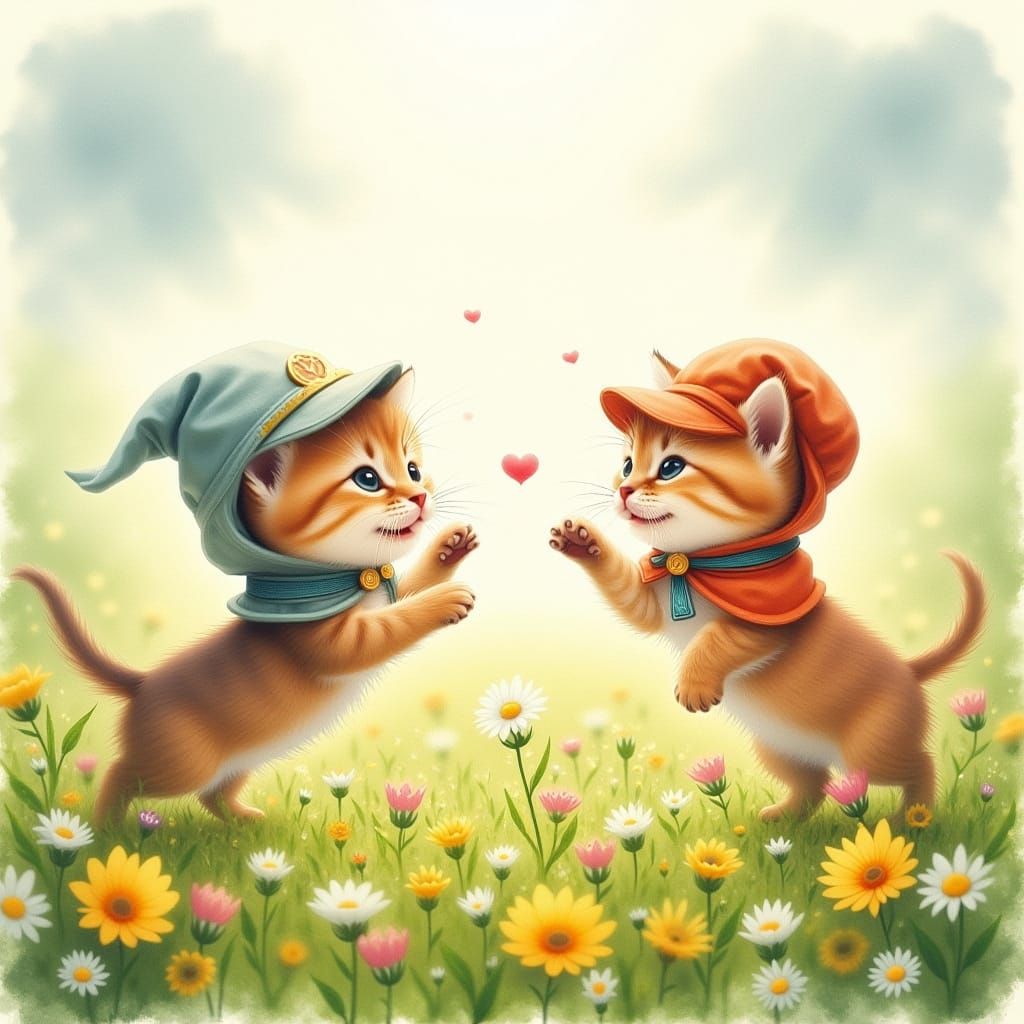 Whimsical Woodland Friends in Watercolor Style