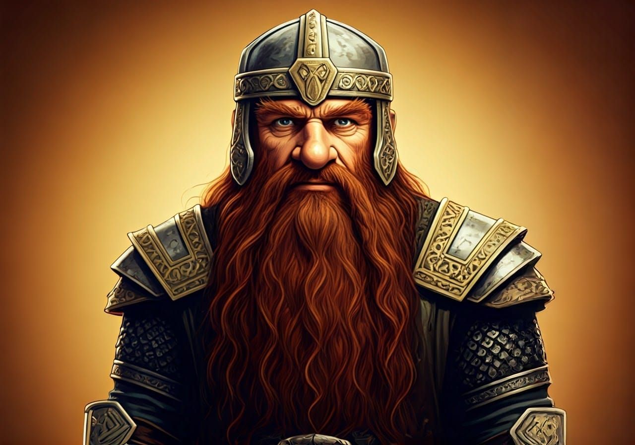 Gimli Dwarf in Comic Book-Inspired Armor