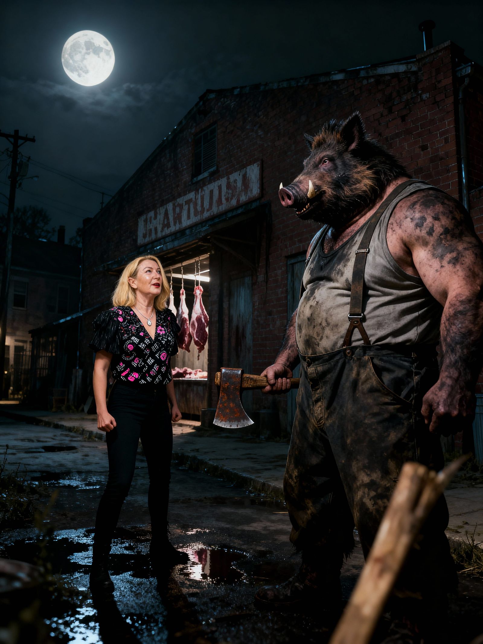 Woman Intruding on Axe Pigman's Territory