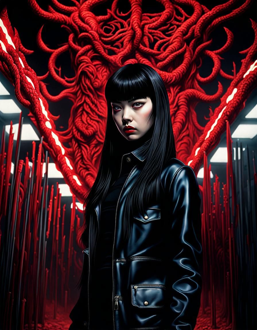 Surreal Horror Goddess in Psychological Torture