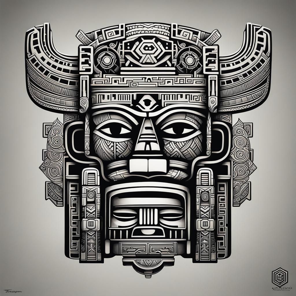 Contemporary Ekeko Tattoo Design