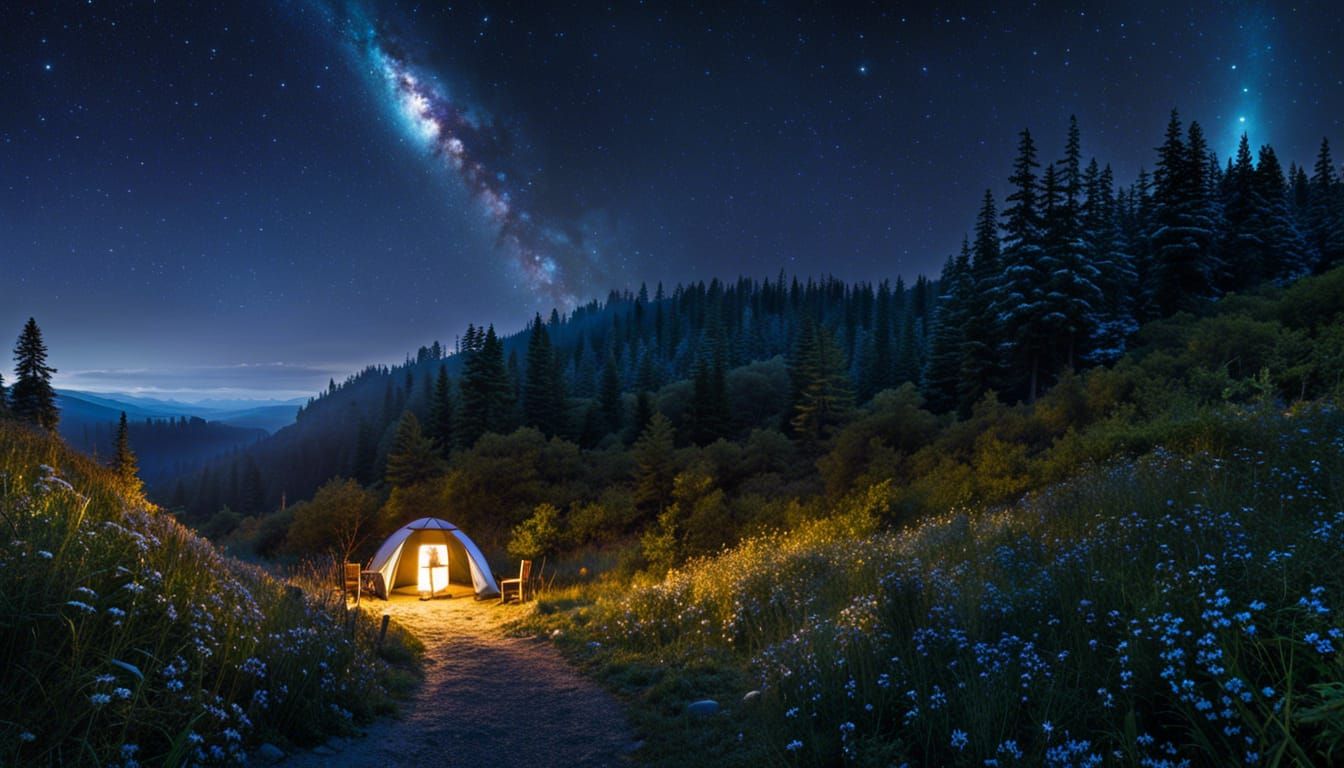 Cosmic Garden Dreamscape in Vibrant, Hyper-Realistic Style