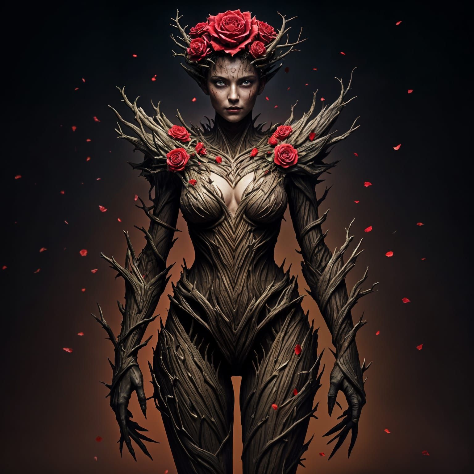 Thorn-Covered Dryad Guardian of the Forest