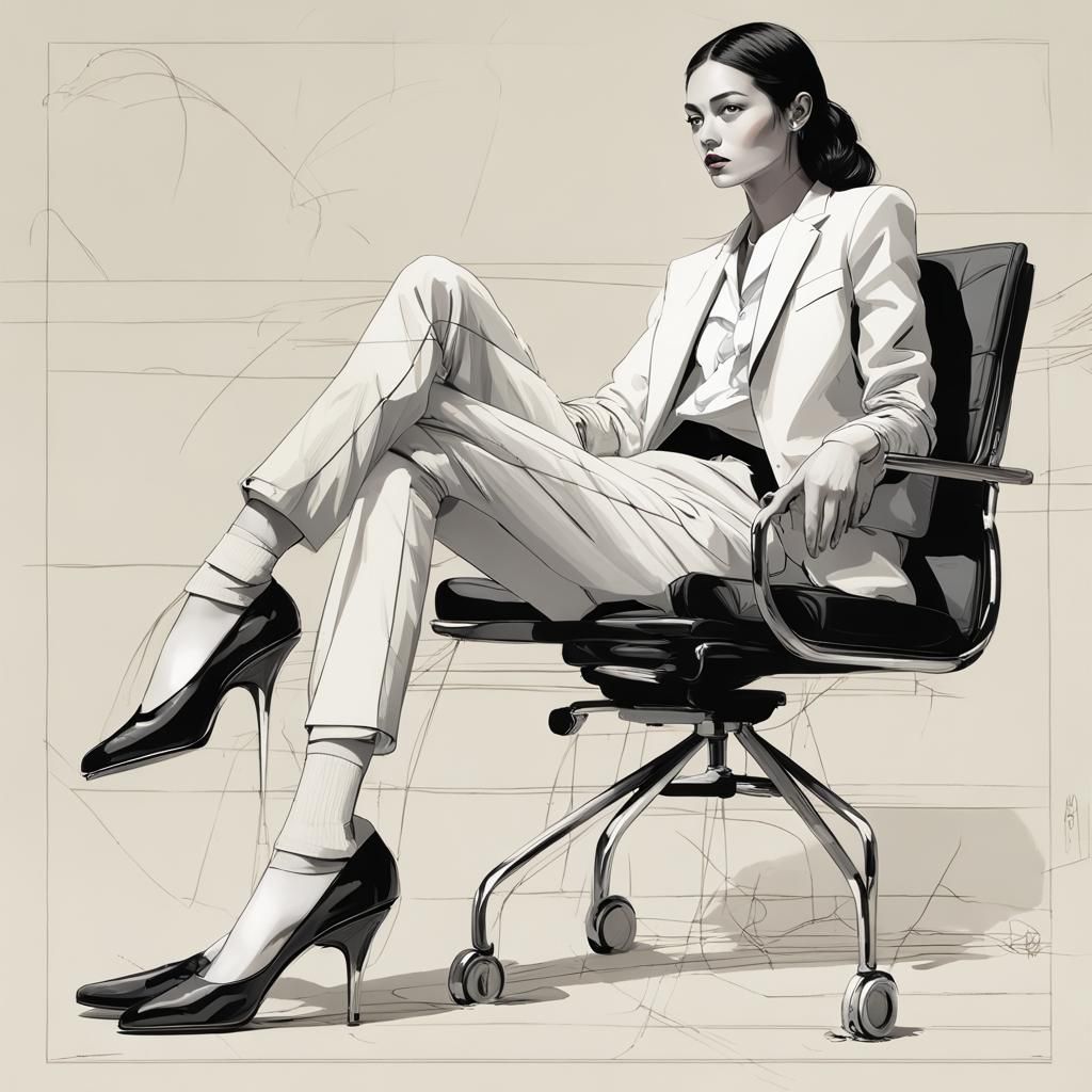 Sophisticated Digital Portrait of a Confident Woman