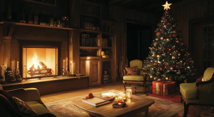 Steampunk Christmas Wonderland Digital Illustration