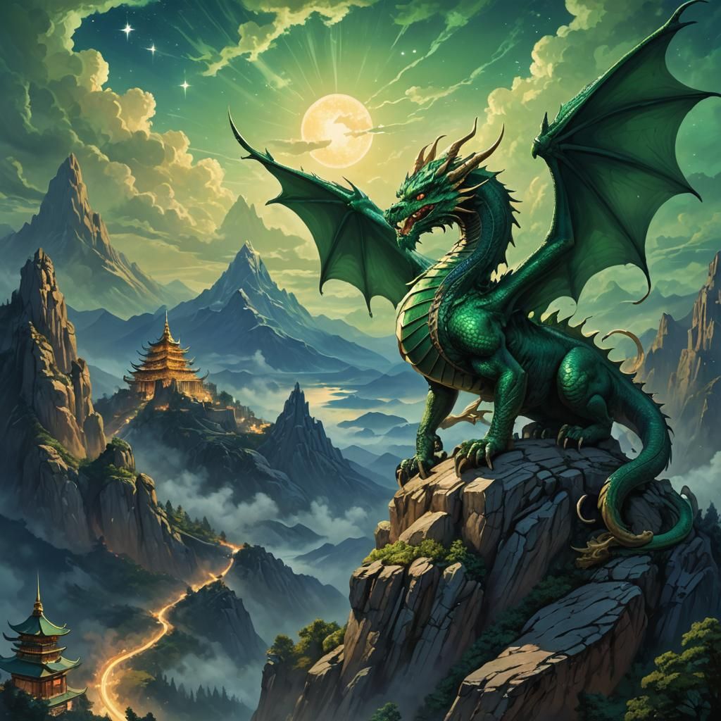 Epic Dragon Guardian of Ancient Temple