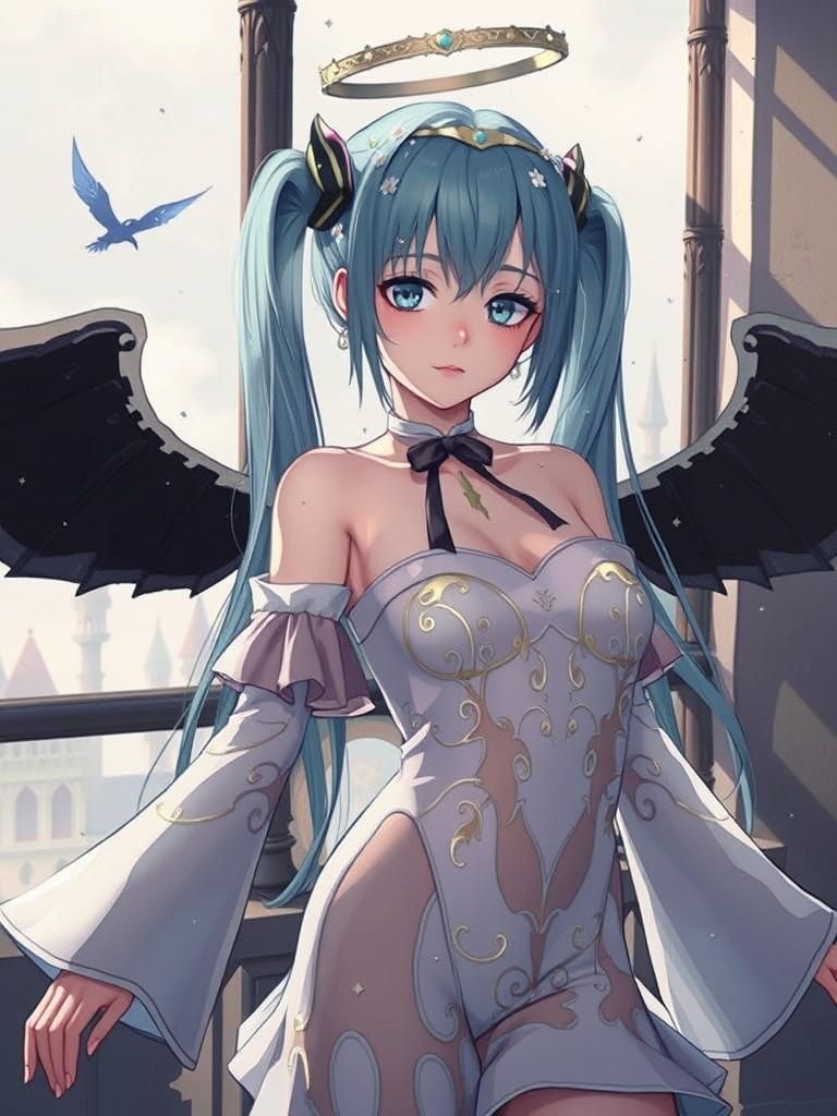 Gothic Fairy Seated in Elegant Splendor