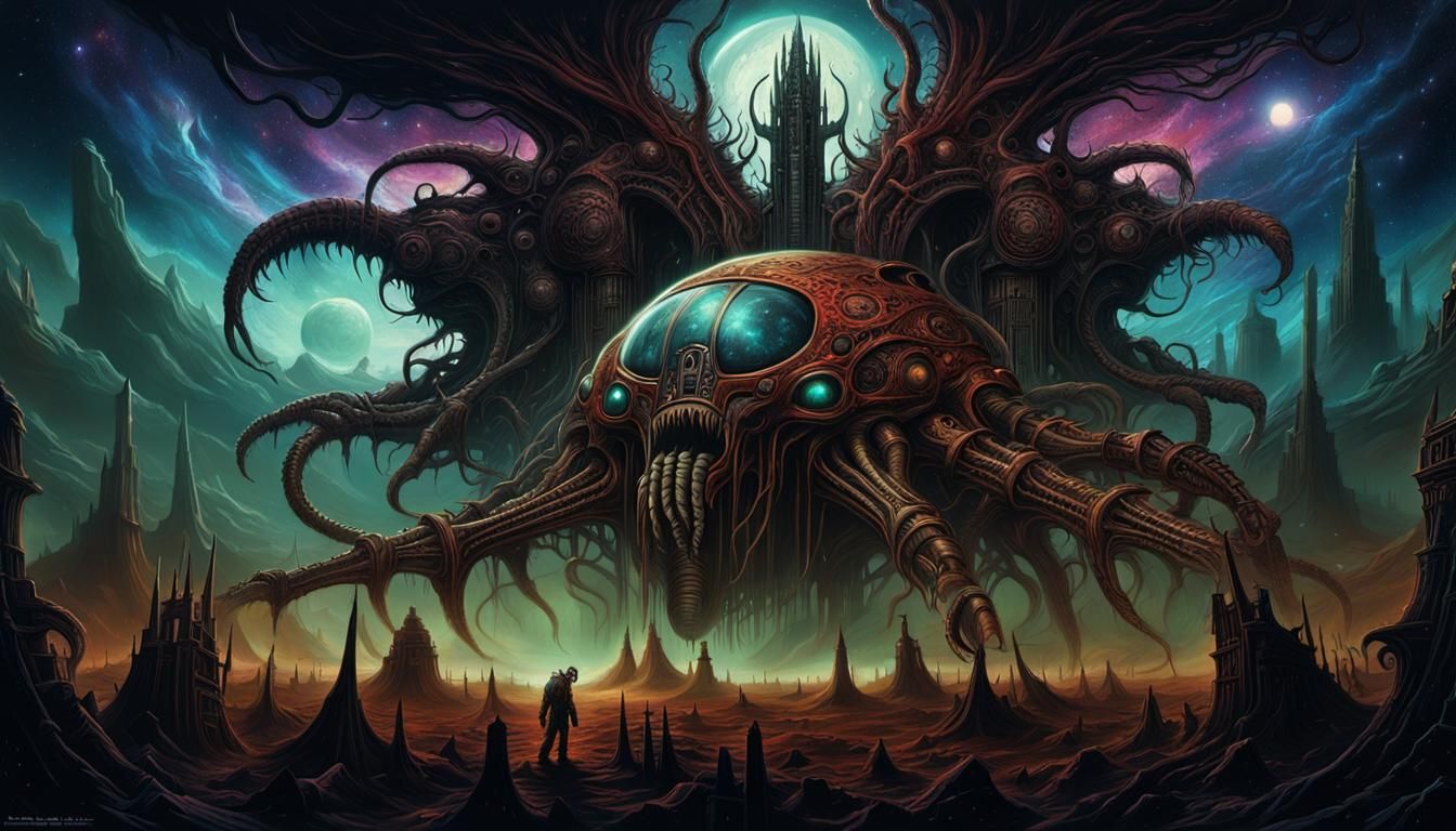 Ethereal Cosmic Horror in Maximalist Style