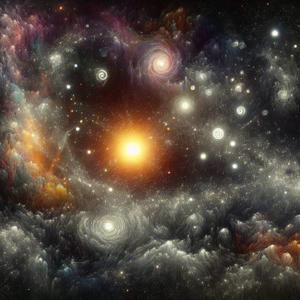 Stellar System with Grey Cosmic Dust and Grouped Galaxies