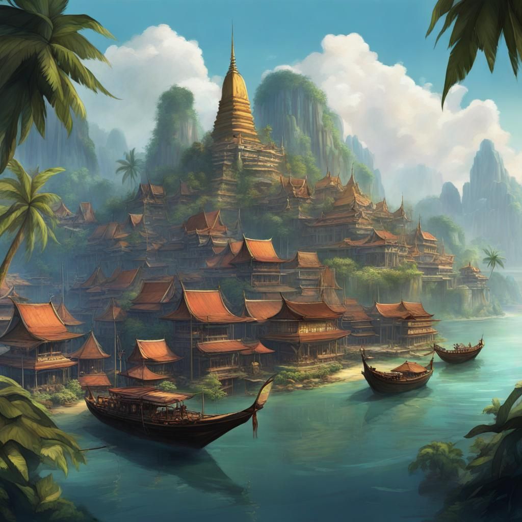 Javania: A Captivating Southeast Asian Cityscape in Futurist...