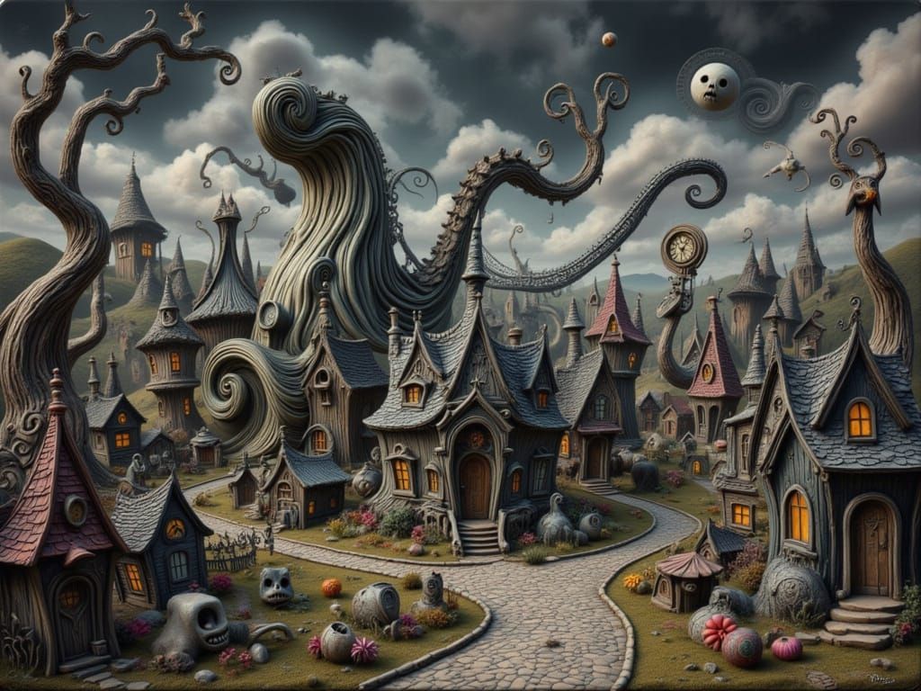 Gothic Carnival Reimagined by Tim Burton