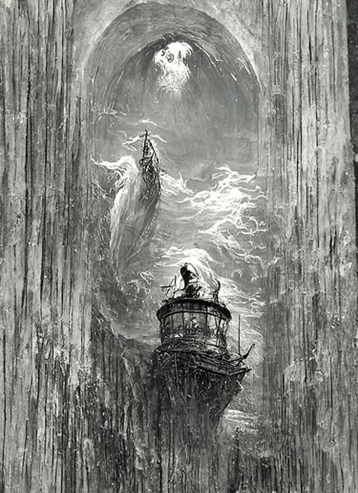 Mysterious Lighthouse Disappears into Clouds in a Haunting M...