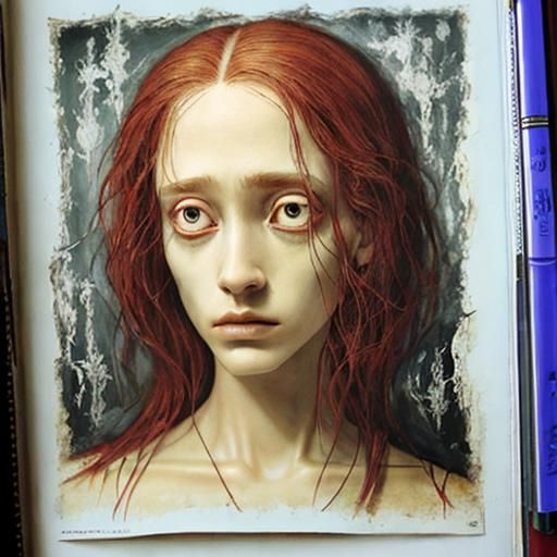 Ethereal Portraits in Disturbing yet Mesmerizing Cyberpunk A...