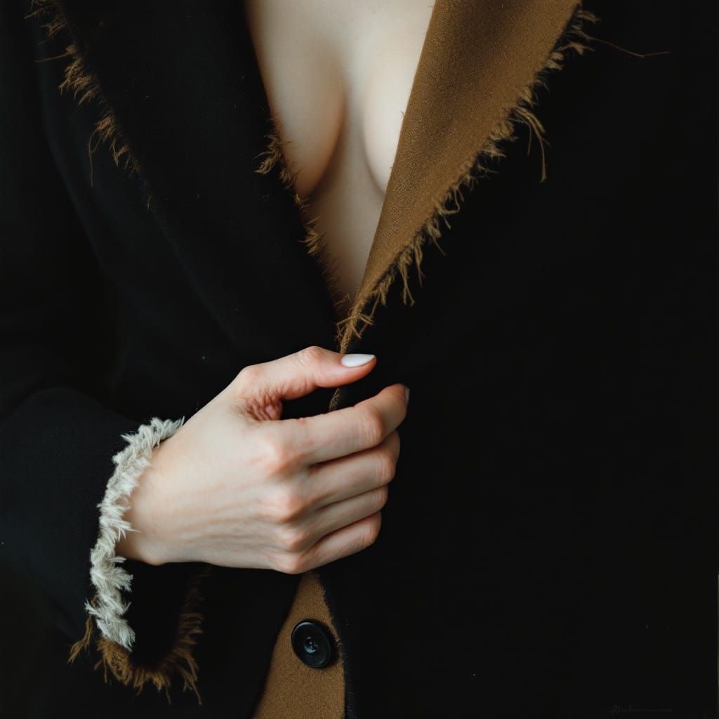 You take your white finger
Slide the nail under the top and bottom buttons of my blazer
Relax the fraying wool, slacken ...