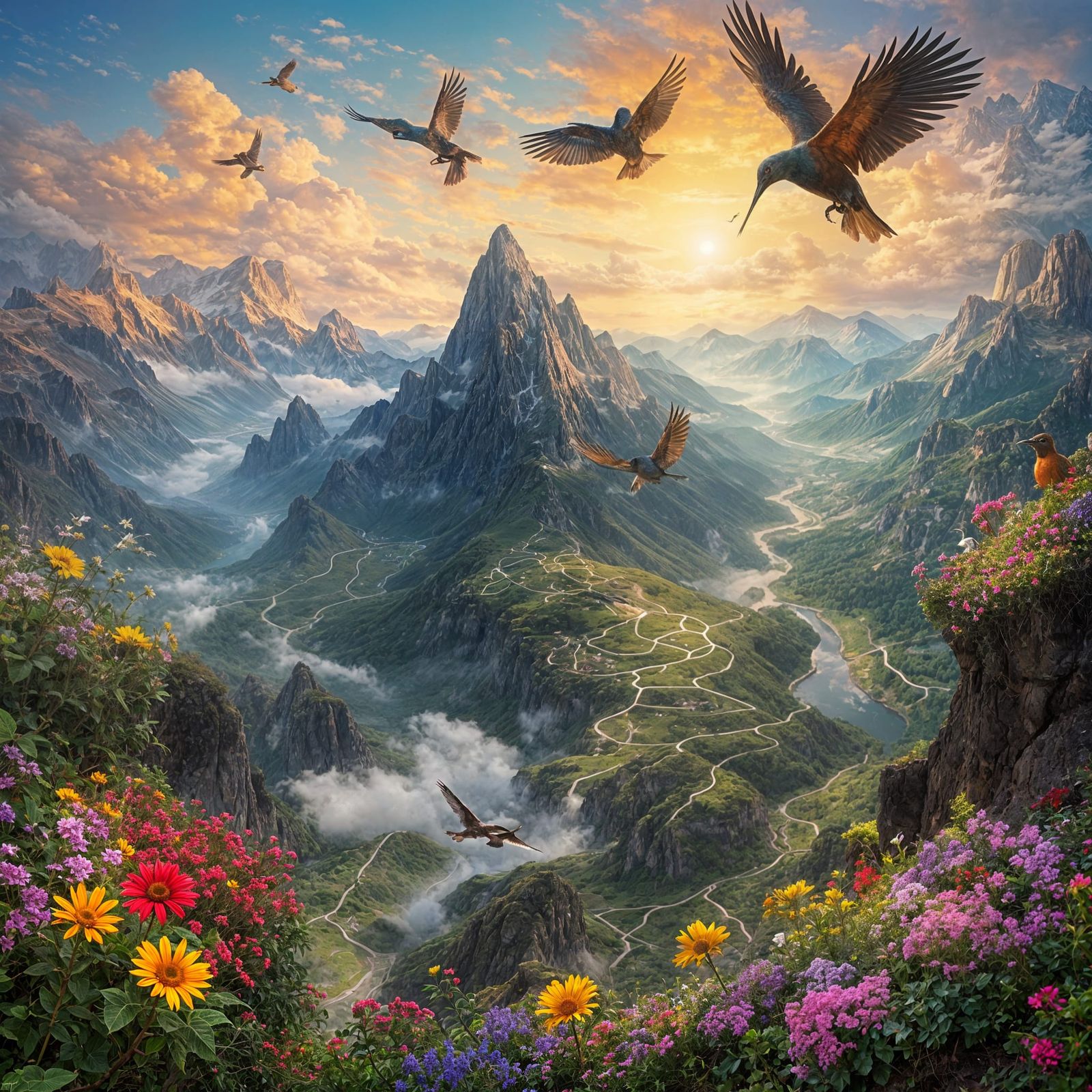 Echoes of a Golden Age in Vibrant Watercolor