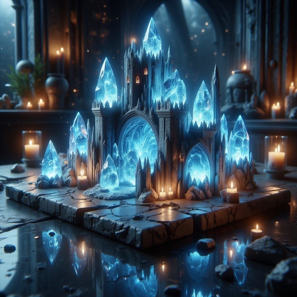 Sparkling Gemstone Castle on Elven Workstation