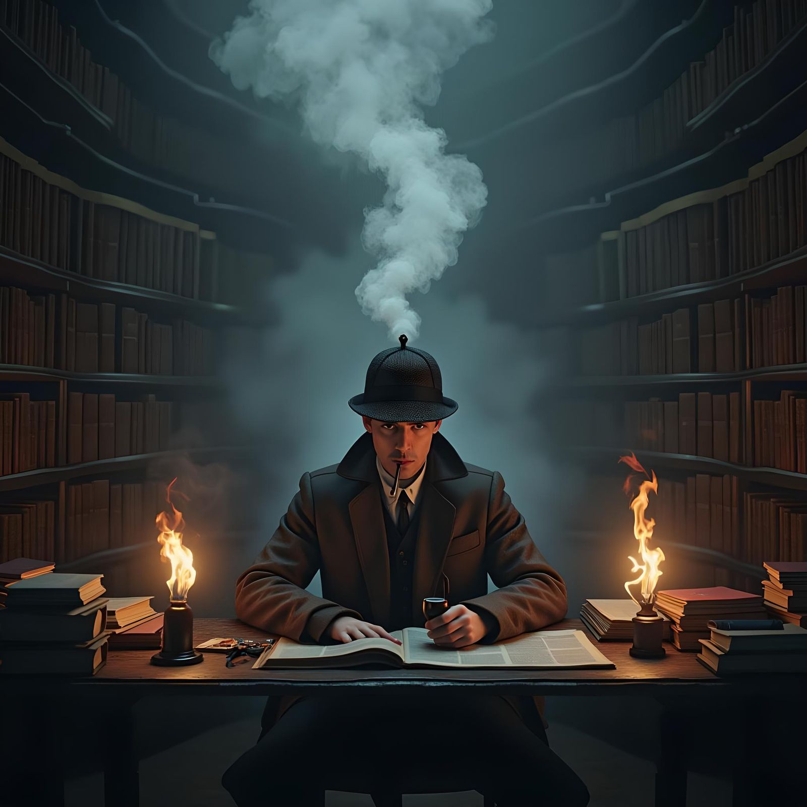 Sherlock Holmes in Fantastical 8K Library