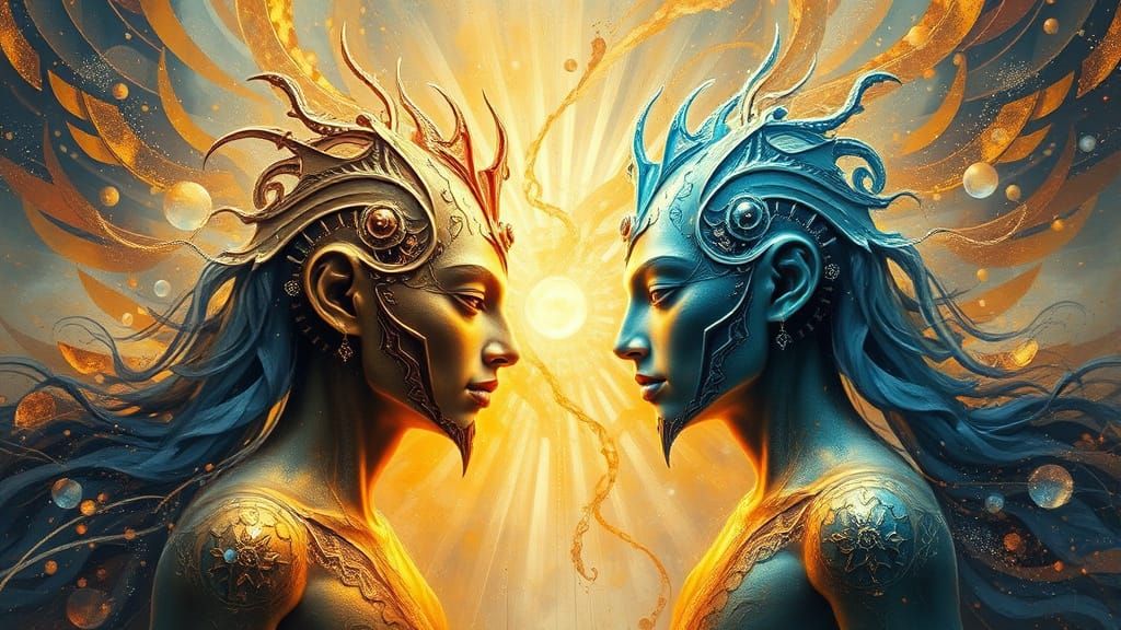 Sentient Matter and Antimatter Deities in Parallel Dimension...