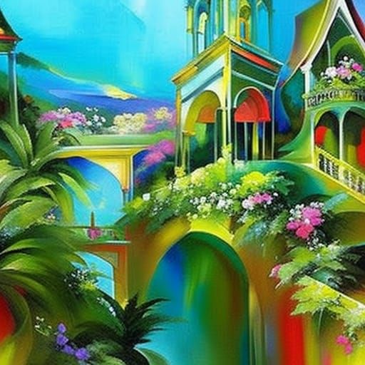 Intricate Hanging Gardens Bloom in Vibrant Colors