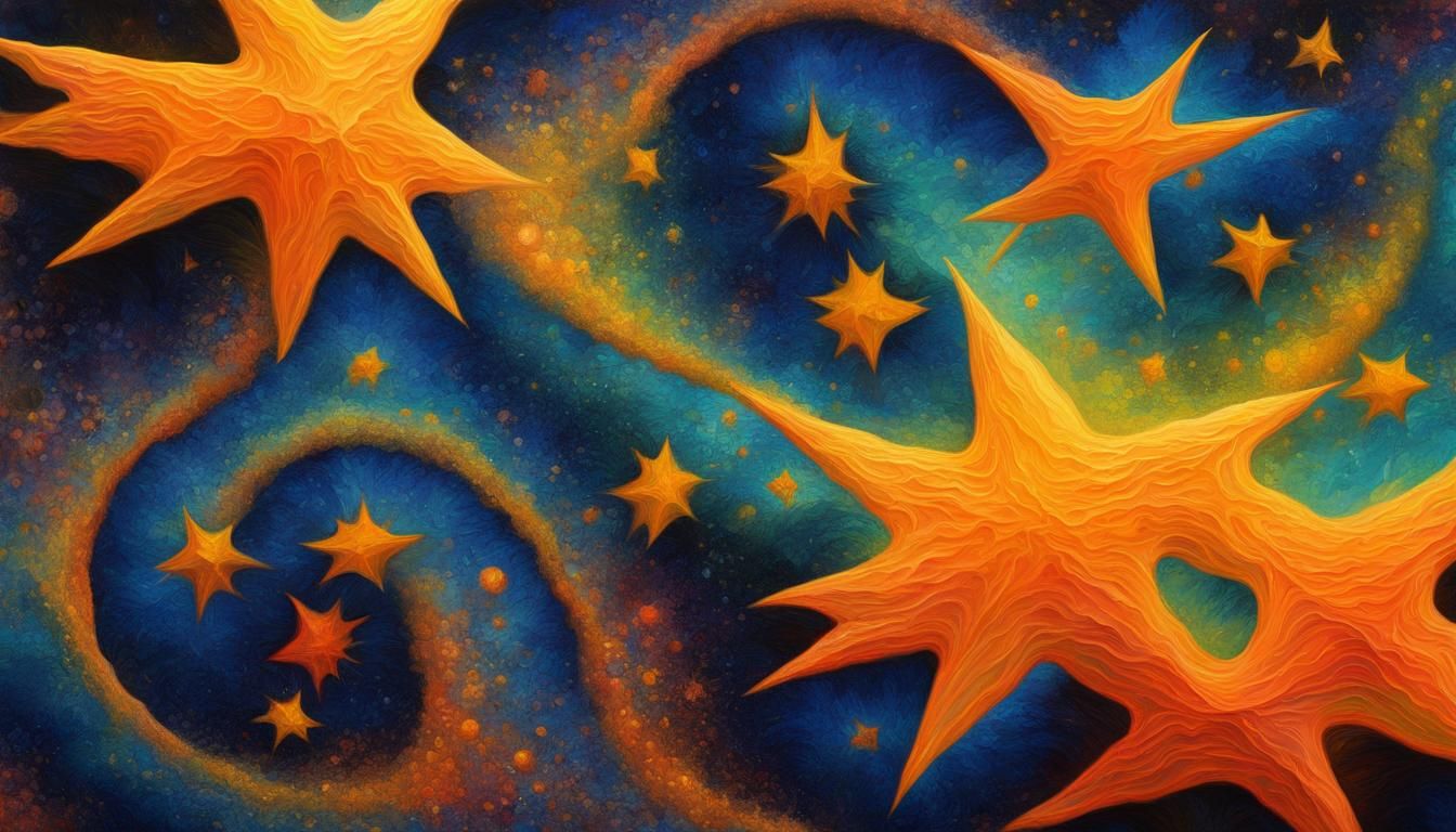 Celestial Dance of Star Formation in Vibrant Neo-Impressioni...