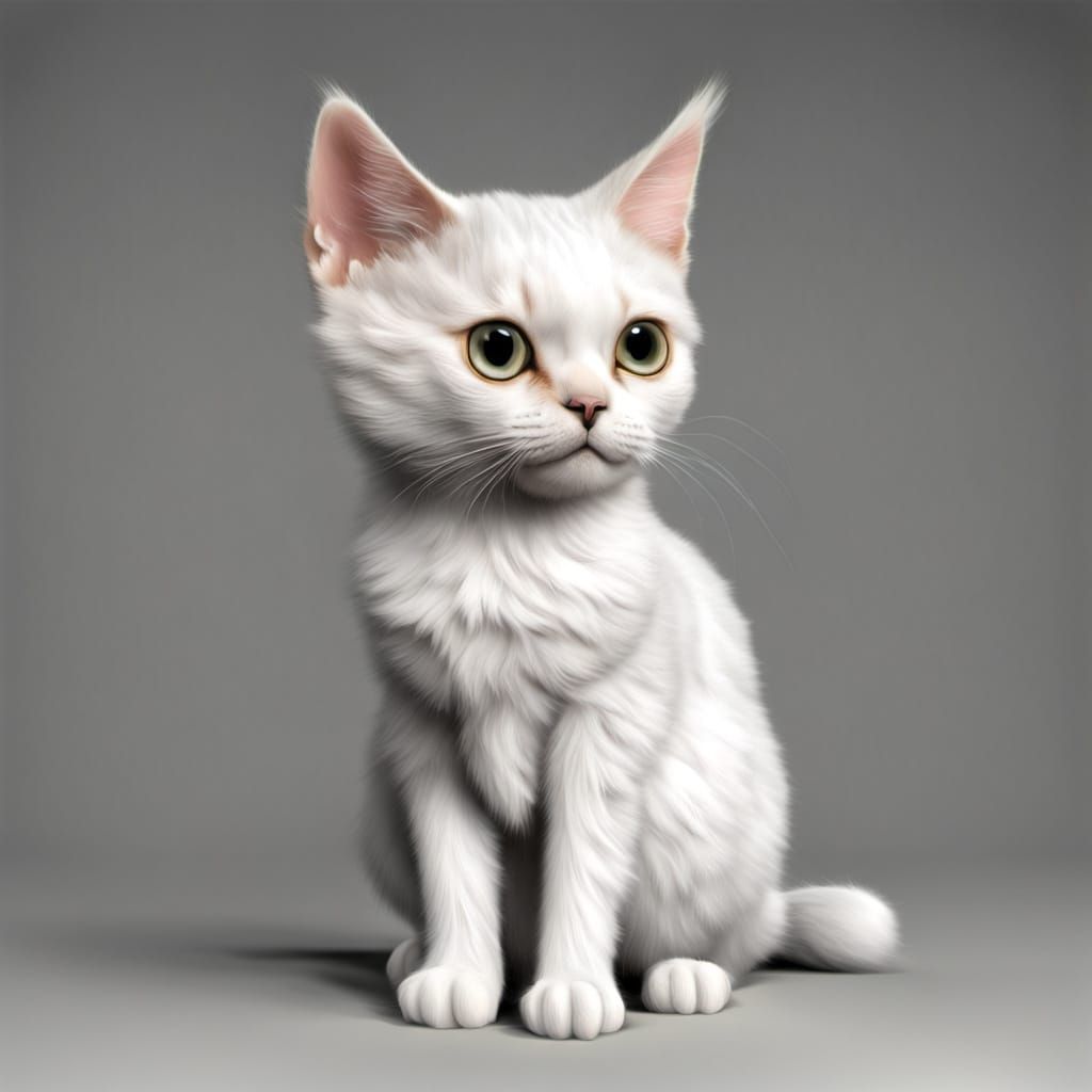 Realistic 3D Render of a Cat