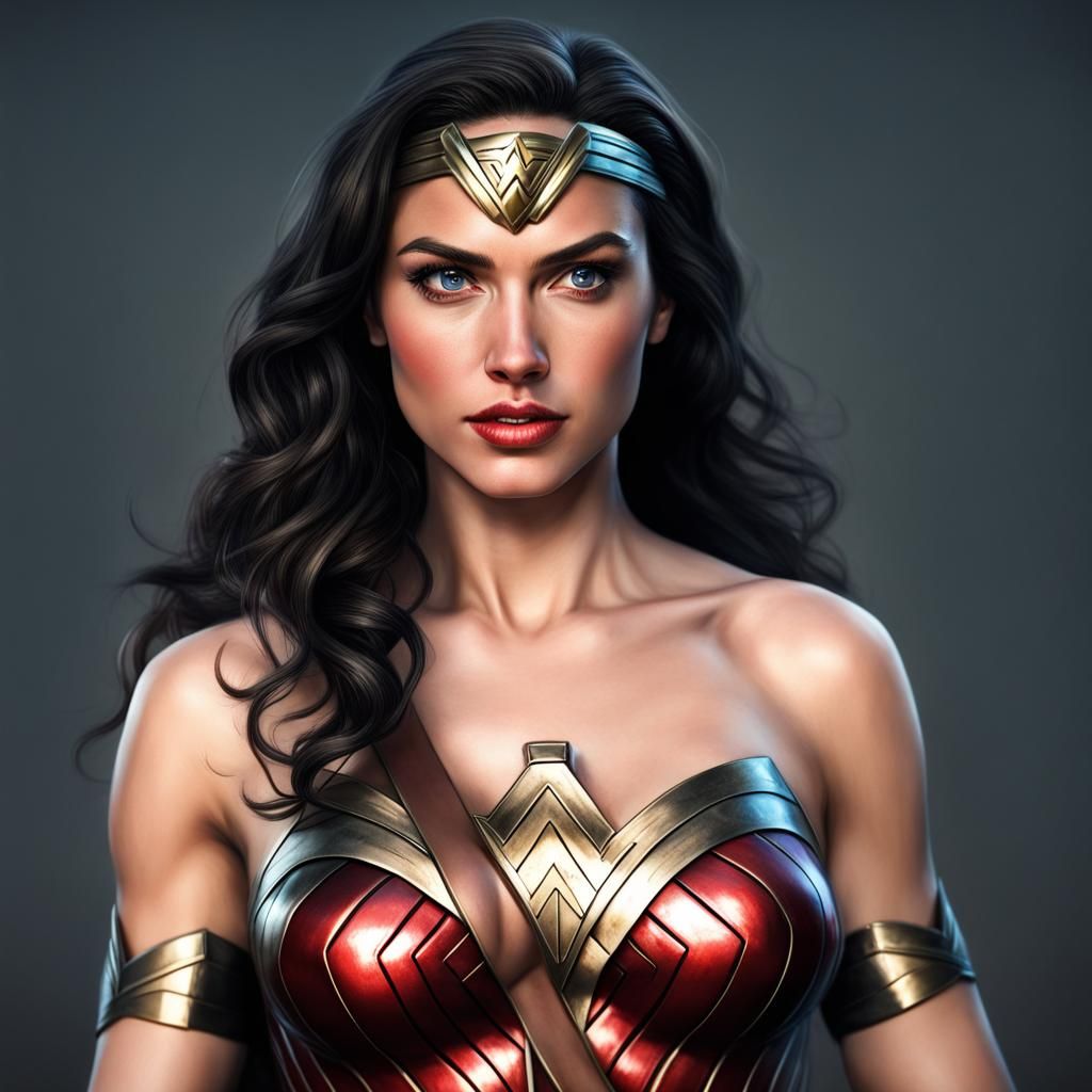 Realistic Portrait of Wonder Woman