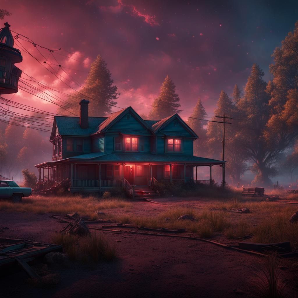 Surreal 8K Fantasy Landscape in Deep Colors