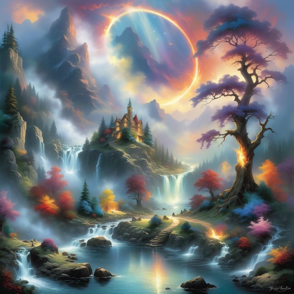 Ethereal Twilight Halo in Whispers of Ephemeral Flame