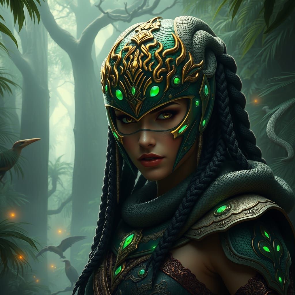 Amazonian Snake Warrior Goddess