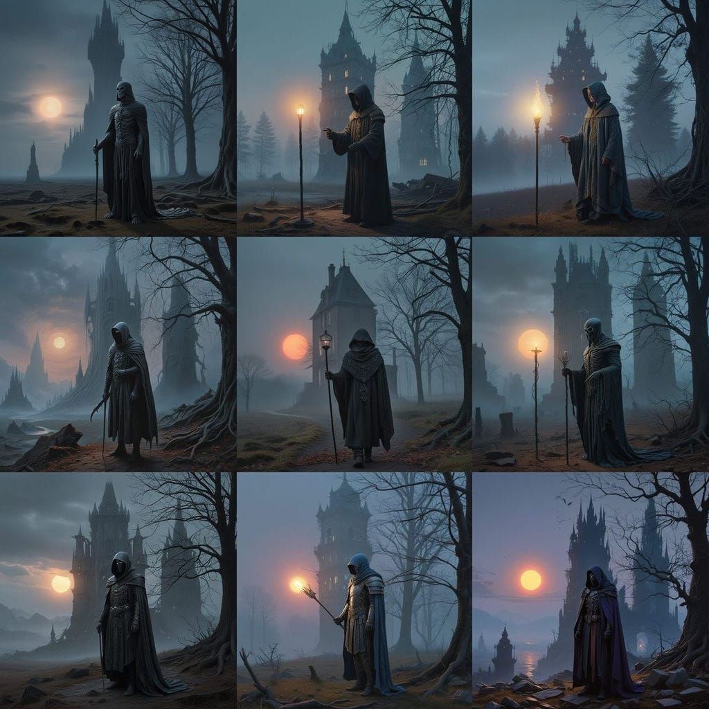 Ethereal Mage Guard of Flickkadom in Stunning Fantasy Scene