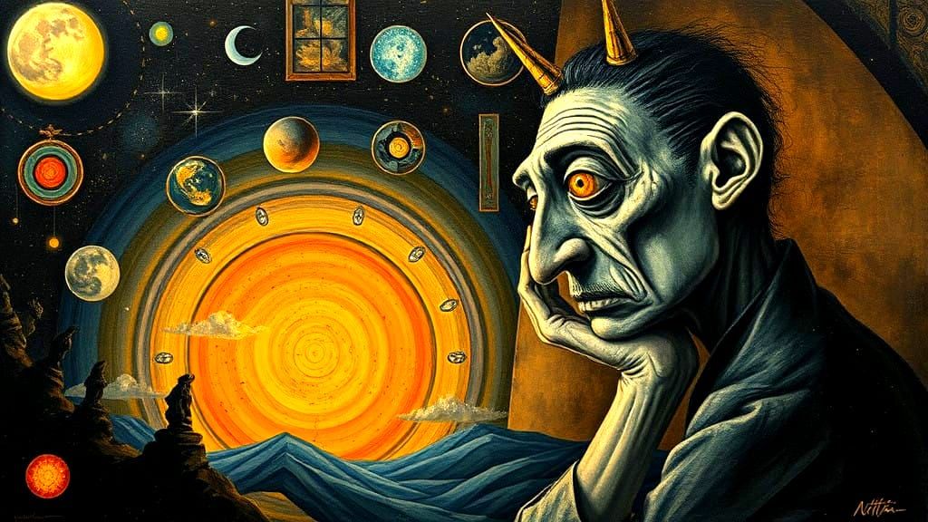 Surreal Whimsical Fantasy in Cyberpunk Style