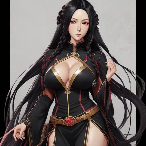 Gorgeous Anime-Style Woman in Various Outfits