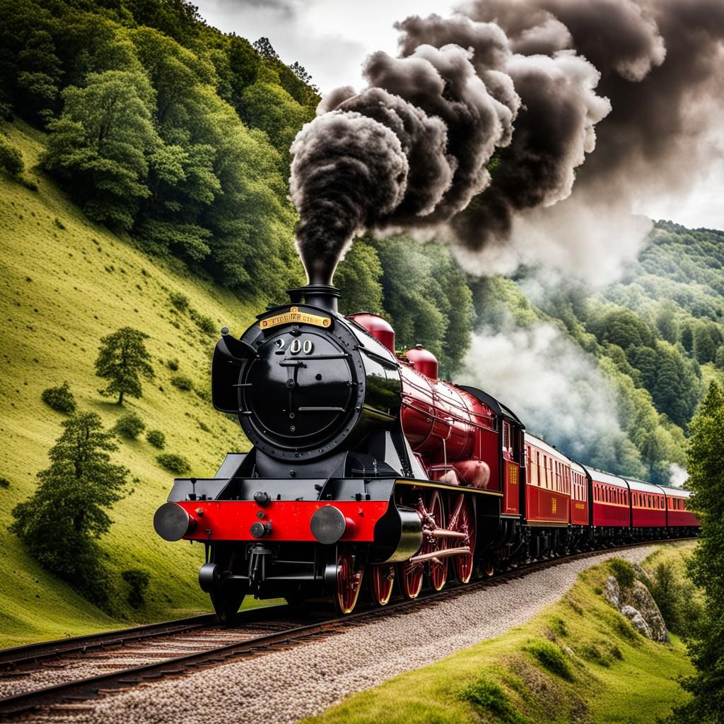 Mystical Steam Train Chugs Along the Rails
