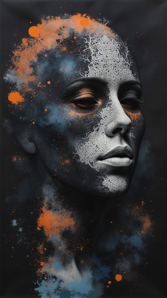 Philippine Fashion Deity with Intricate Lace Mask