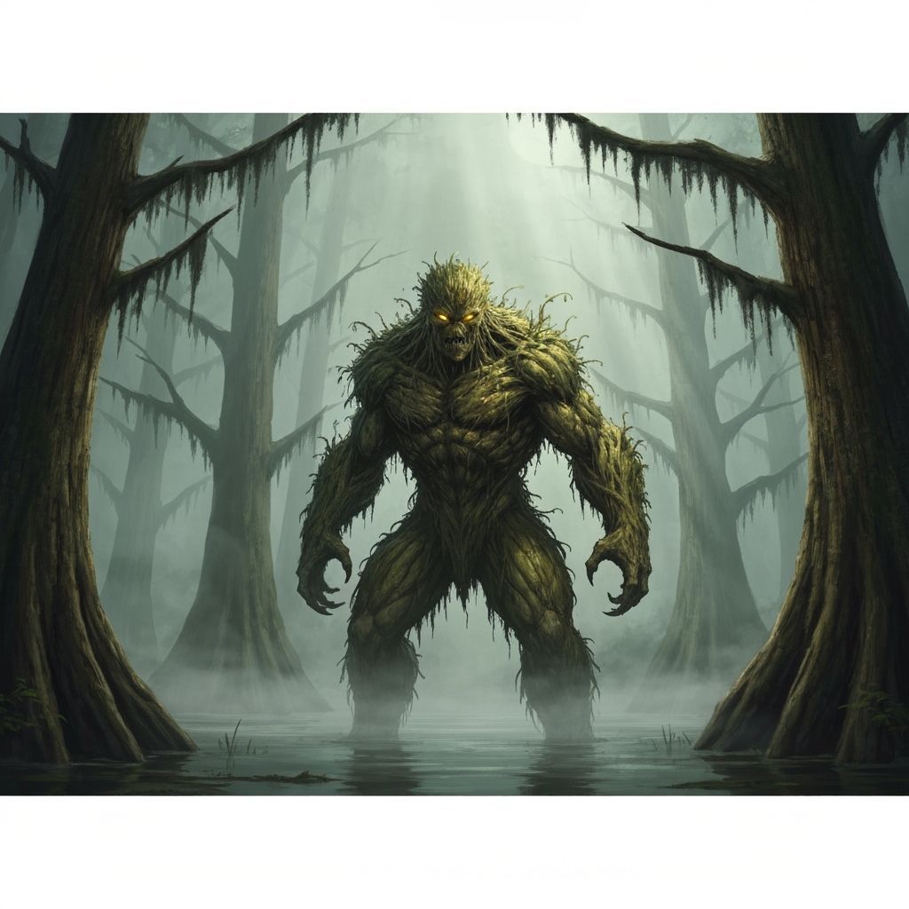 Swamp Creature Emerges from Misty Mire