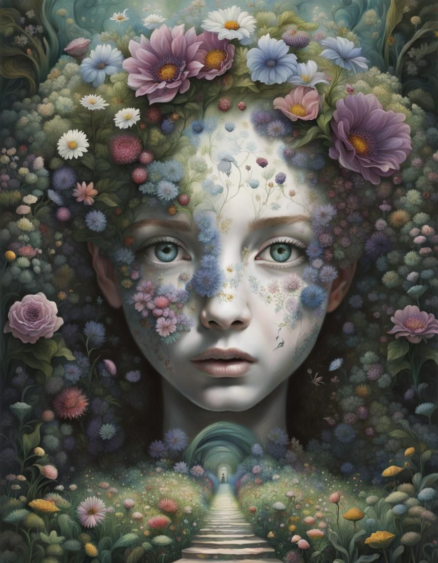 Ethereal Floral Abyss: A Photorealistic Surrealcore Journey