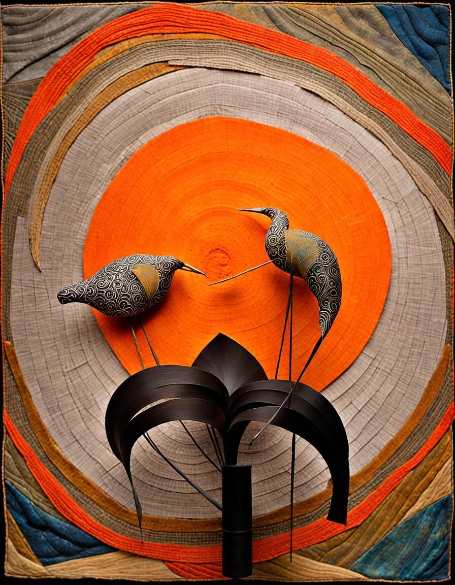 Abstract Sculptural Figures Discuss Love