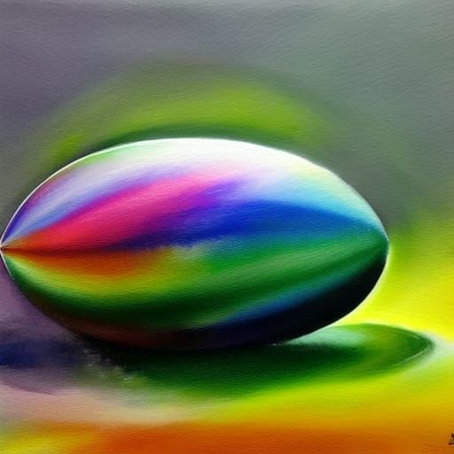 Vibrant Easter Egg Scene in Photorealistic Watercolor Style