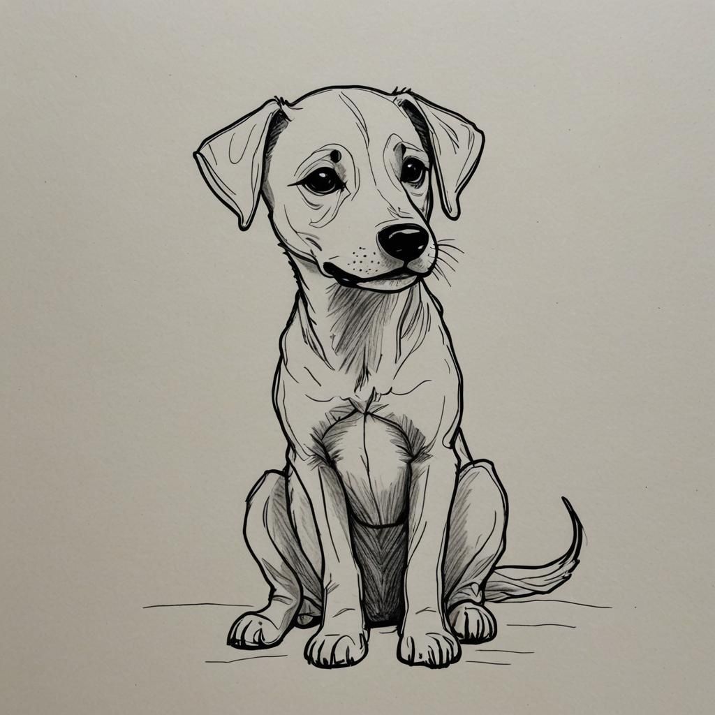 Child's Crayon Drawing of a Doodle