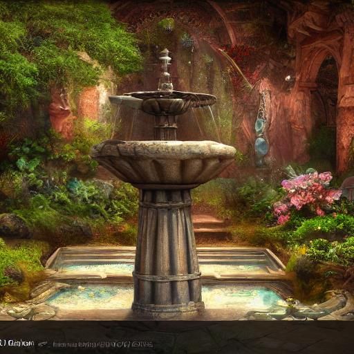 Fantastical Water Fountain in Dreamlike Splendor