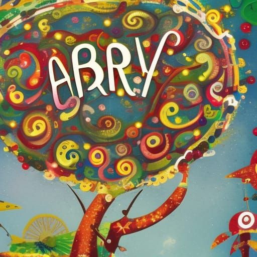 Vibrant Carousel Scene in Utopian Paradise