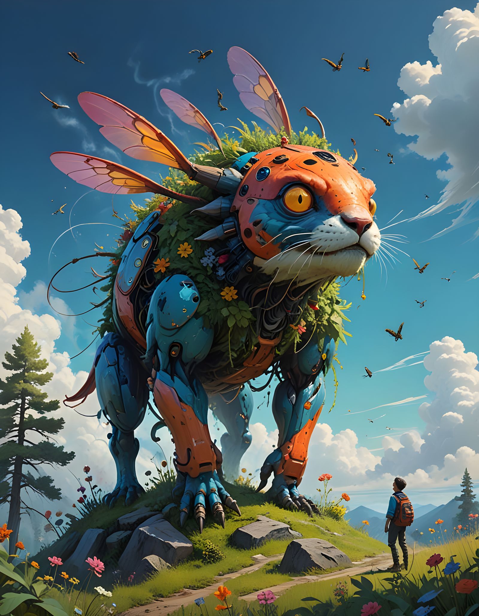 Whimsical Fantasy Scene in a Dreamlike Atmosphere