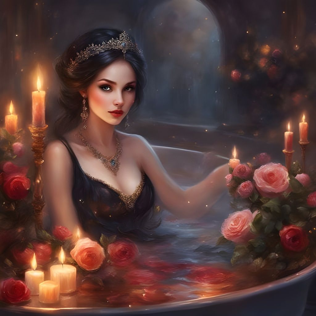 Breathtaking Portrait of a Modern Tatar Woman in Evening Bat...