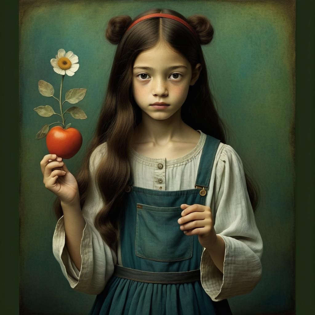 Whimsical Latin American Folk Art Style Painting