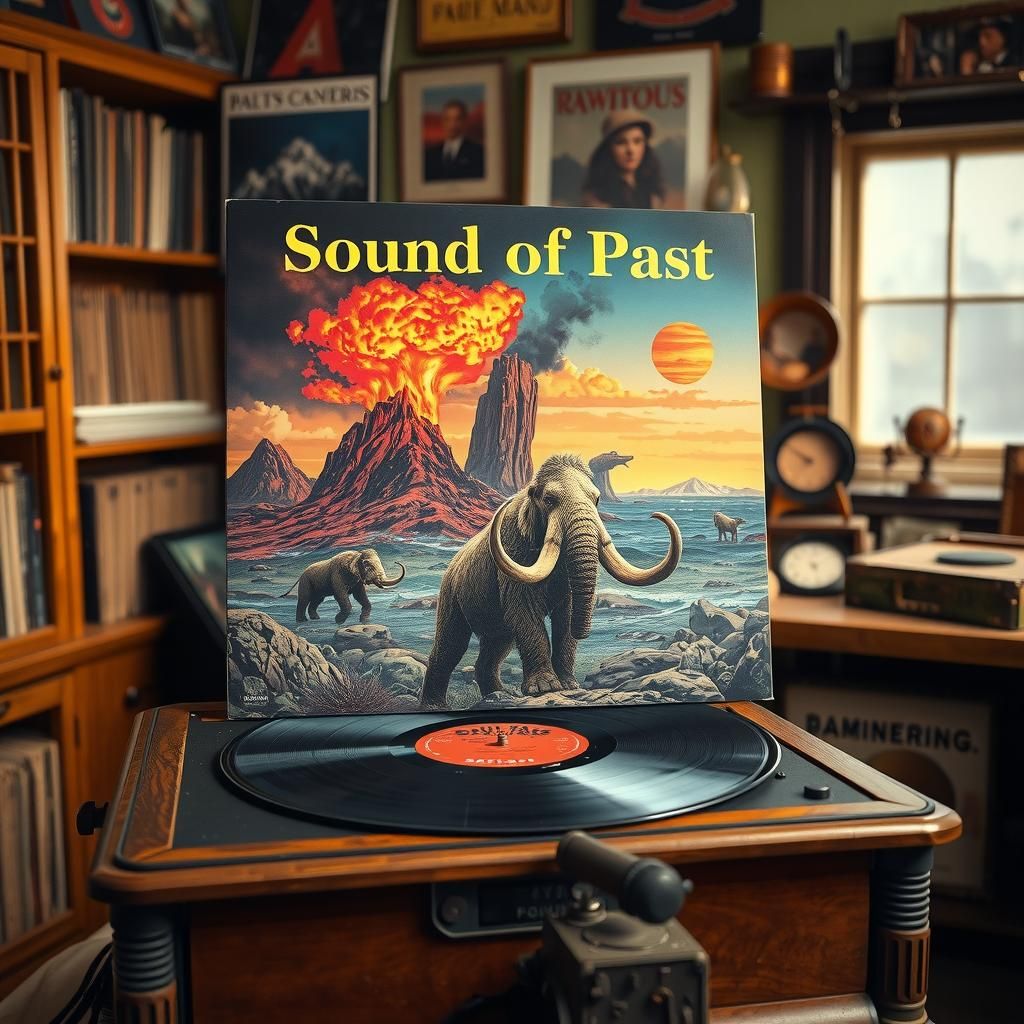 LP Record Cover in Vintage Romanticism Style