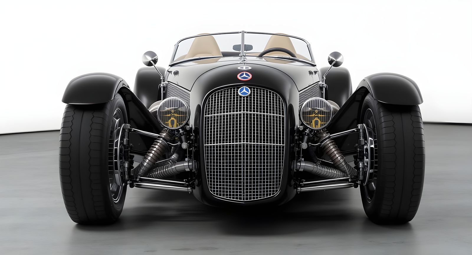 Futuristic Roadster Concept Inspired by 1928 Mercedes Benz S...