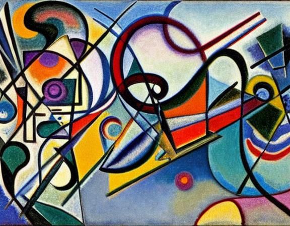 Symbolist River Scene in Midnight Blues and Purples