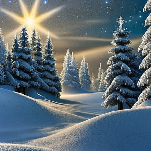 Epic Christmas Star Illuminates Nighttime Fairytale Castle