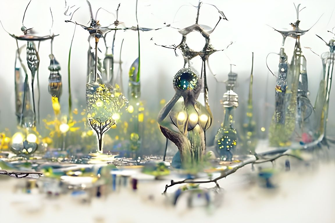 Surreal Magic Geometric Tree Masterpiece in Hyperrealism