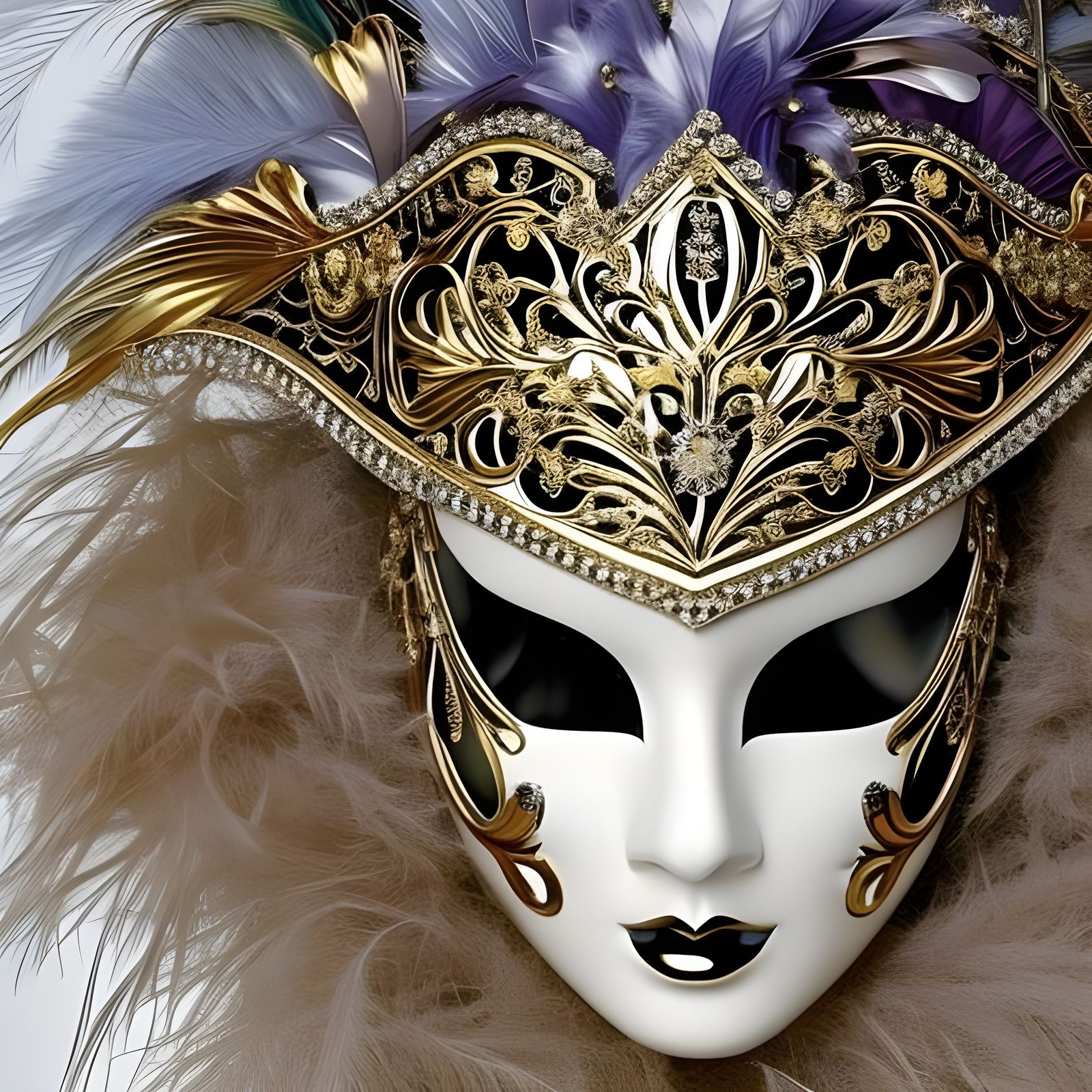 A Beautiful Venetian Mask in Photorealistic Detail